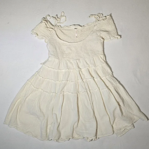 Free People X REVOLVE Happy With You Mini Dress Mini Sunlit White medium - Picture 2 of 9